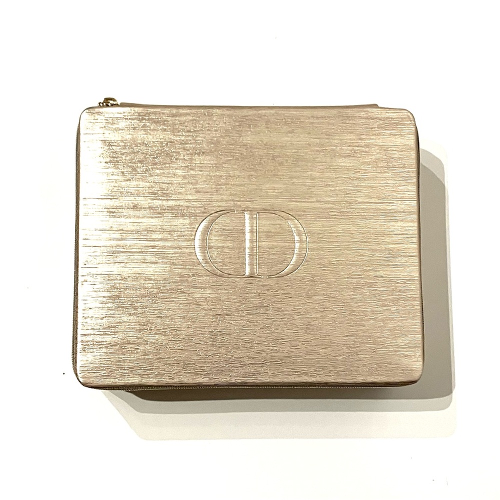 Dior Beauty Gold Makeup Storage Box Zip Case - Picture 2 of 4
